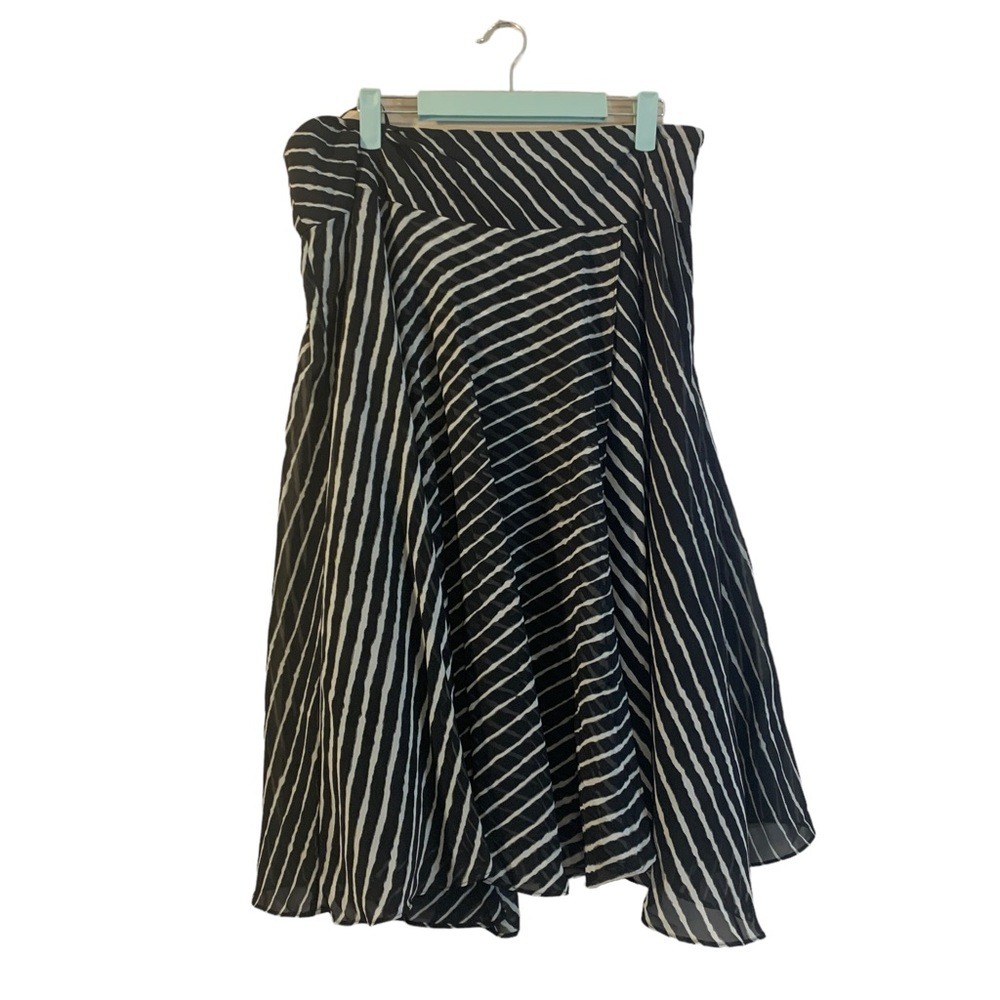 Lauren Ralph Lauren Black and White Womens Size 12 Midi Skirt
